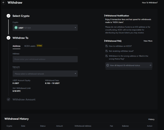 برداشت صرافی kcex