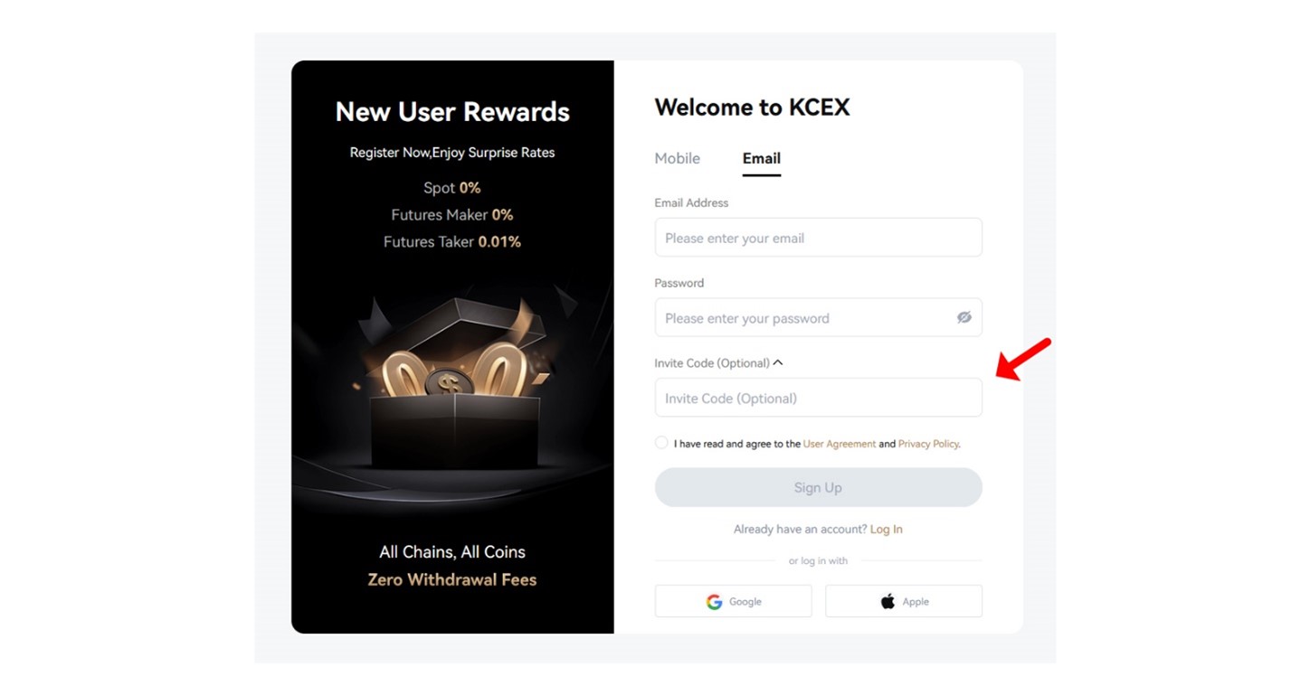 کد رفرال اختصاصی KCEX